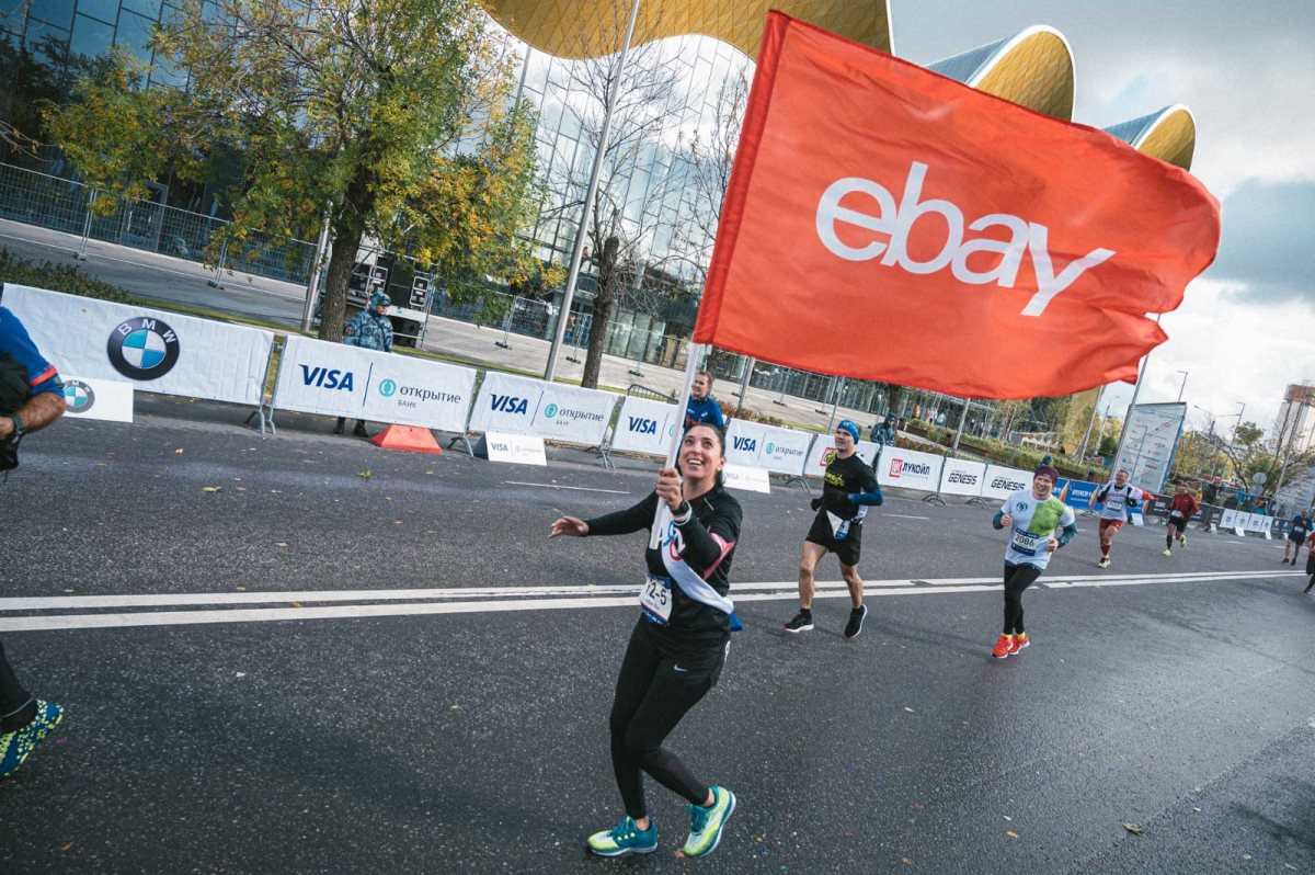 במהלך מרתון במוסקבה, בזמנה בחברת ebay. קרדיט - צילום פרטי