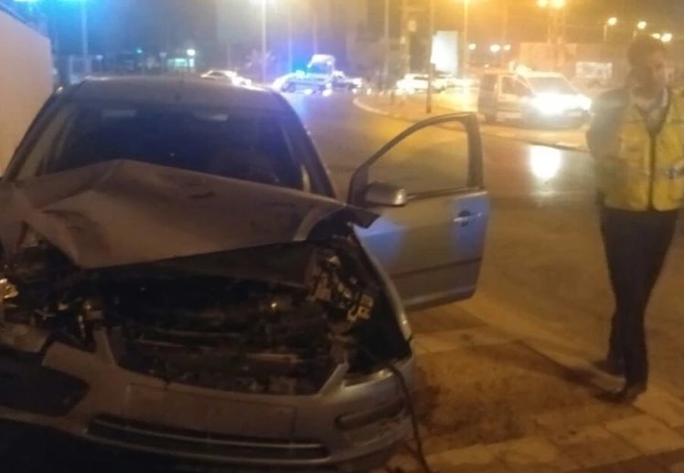 זירת התאונה בה נהרג זמיר יונה ז''ל, צילום דוברות המשטרה