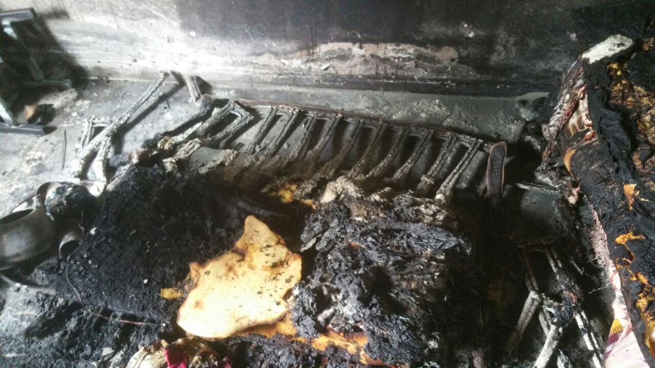 השריפה הבוקר בתל שבע נגרמה כתוצאה מתנור ספירלה. צילום דוברות כיבוי והצלה
