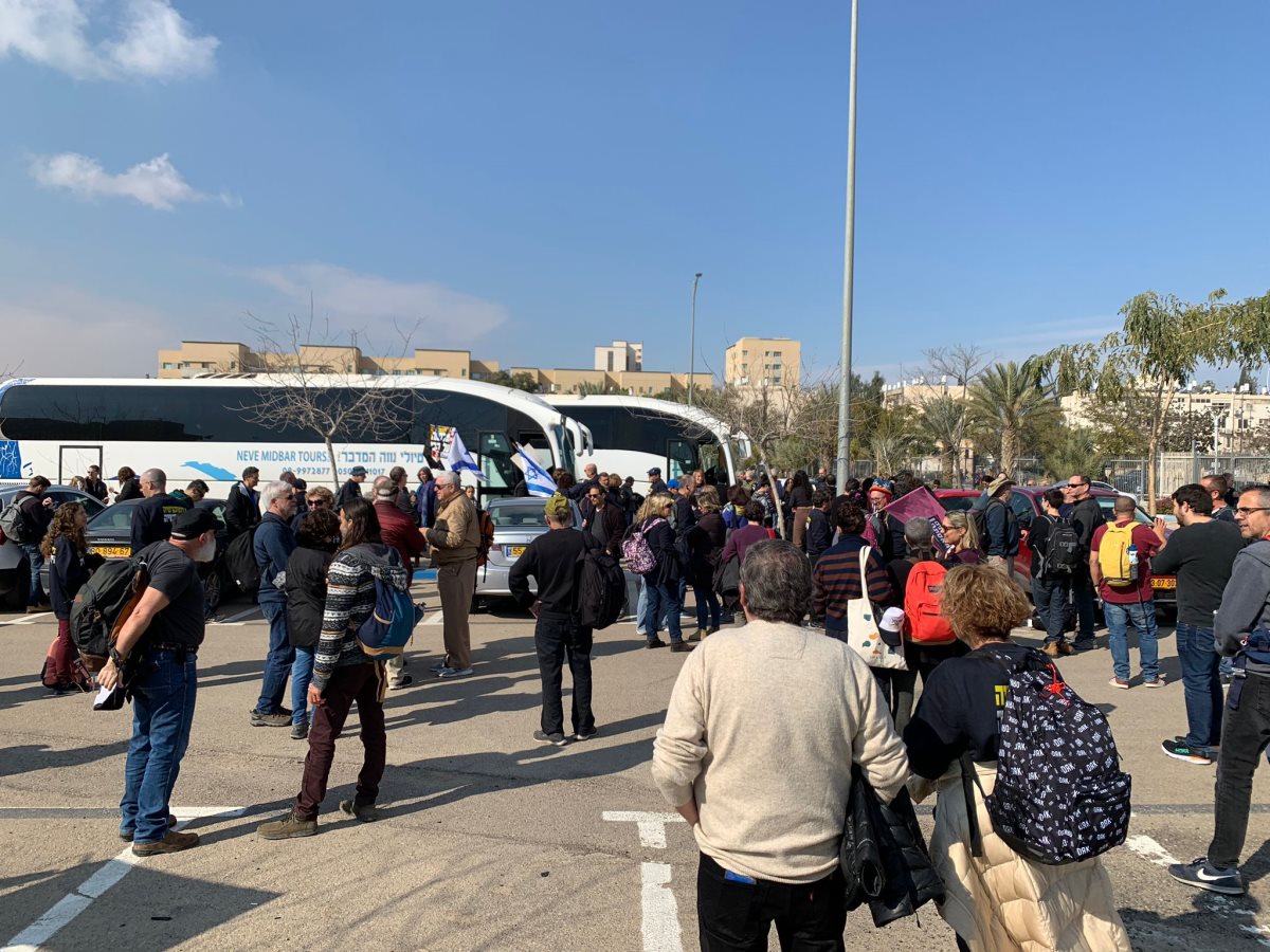 ההתארגנות הבוקר, בבן גוריון. קרדיט - צילום פרטי