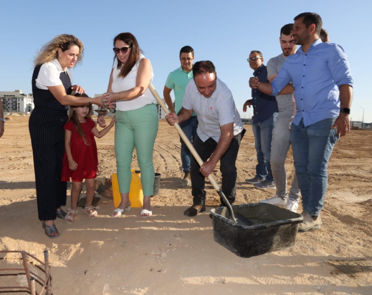 הנחת אבן הפינה. קרדיט - עיריית באר שבע