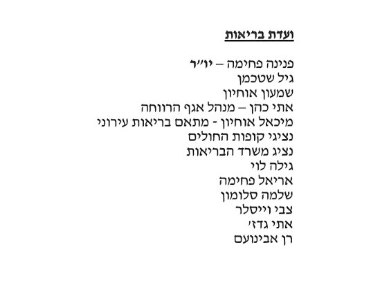 ועדת הבריאות. קרדיט - עיריית באר שבע