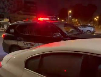 ניידת המשטרה, אותה תיעד ג'. קרדיט: צילום פרטי