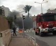 צפו: רכב עולה באש ברחוב המשחררים 