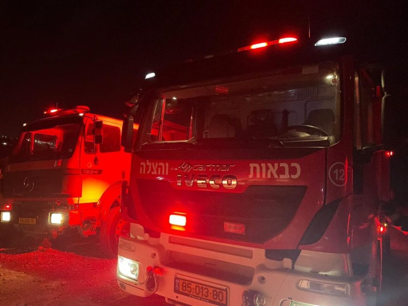 אמש - כוחות כיבוי אש הוזעקו לשטח שבט אל-עזזמה בעקבות שריפה במבנים